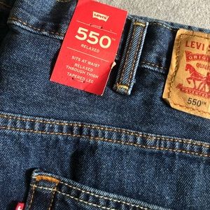 Guys. Levi’s. Jeans. 550 Relaxed Fit. 42x30 NWT